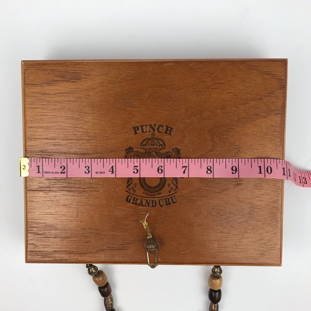 Cigar Box Purse with Sunflower and Beaded Handle - Picture 7 of 7